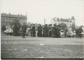 Höstmarknad på Vaksala torg, Uppsala 1912