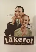 Reklamaffisch för Läkerol.