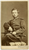 Porträtt på Löjtnant Helmer Halldén. Foto från år1865.