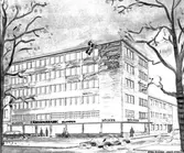 Teckning av Länssparbanken