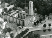 Västerås.
Vy över Stadshuset och Fiskartorget, c:a 1958.