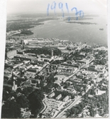 Västerås.
Stadskärnan från väst-nord-väst, 1970.