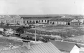 Vy från länslasarettet över Centralverkstäderna, 1910-tal