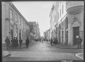 Storgatan i Linköping. Vy mot Stora torget.