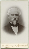 Porträtt på kapten A.G.P. Hebbe, chef för Vestra Härads kompani foto från 1876, född 1 november år 1807 död år 1898.