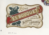 Parfym etikett från F. Ahlgrens tekniska fabrik