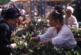 Blomsterförsäljning på Stortorget, 1989