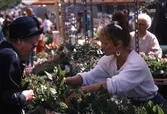 Blomsterförsäljning på Stortorget, 1989