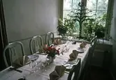 Bordsdukning på Slottskrogen på Örebro slott, 1989