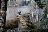 Vandrare på bergslagsleden vid Björktjärn, 1975-1980