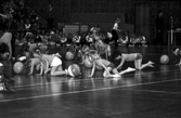 Gymnastik för små barn i idrottshuset, 1970-tal