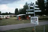 Hänvisningsskyltar på Gustavsviks camping, 1979