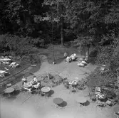 Uteservering vid Villa Fågelsång i Adolfsberg, 1970-tal