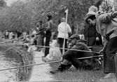 Fiskare vid Fisketävling Nappivalen, 1970-tal