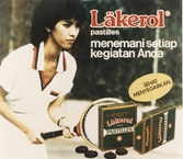 Läkerol i Indonesien december 1983.