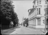 Kungsgatan i Linköping. Hörnet mot Platensgatan.