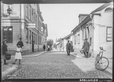 Klostergatan i hörnet mot Borgmästaregatan. 