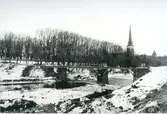 Västerås.
Skarpskyttebron under rivning, 1966.