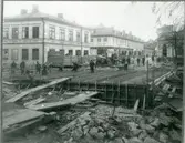 Västerås.
Ombyggnad av Storbron, c:a 1920.