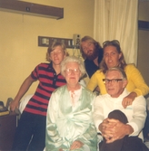Födelsedagfirande för faster Elsie på sjukhuset, 1980