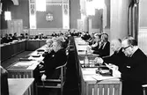 Stadsfullmäktiges sammanträde i sessionssalen i Rådhuset, 1970