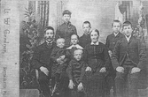 Familjen Port med sina 7 barn i USA, 1888