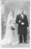 Brudparet Anna Wilhelmina och Emil Ekeroth, 1903
