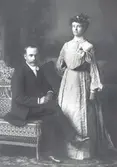 Hilda Sofia Andersson med sin make i USA, 1905
