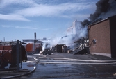 Gården på Gotthards vid branden, april 1982