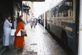 Busstrafik på Drottninggatan, november 1988