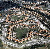 Flygfoto över Rosta, Stjärnhusen, 1970-tal