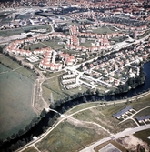 Flygfoto över Stjärnhusen i Rosta, 1960-tal