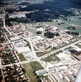 Flygfoto över Baronbackarna, 1960-tal