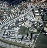 Flygfoto över Markbacken, 1970-tal