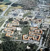 Flygfoto över Baronbackarna, 1970-tal