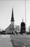 Bildparkering vid Glanshammars kyrka, 1974