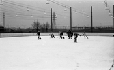 Ishockeyspelare på Trängens idrottsplats, 1974