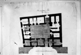 Västerås slott. Planritning av källarvåningen, uppmätning P.W. Palmroth 1814.
