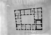 Västerås slott. Planritning över våningen en trappa upp, uppmätning P.W. Palmroth 1814.