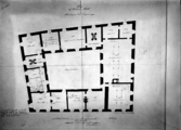 Västerås slott. Planritning av våningen två trappor upp. Uppmätning J. Enander 1817.