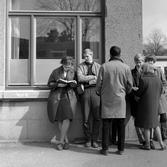 Elever vid Nikolai läroverk på rast, 1960-tal