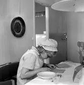 Servettvikning på Virginska skolan, 1960-tal