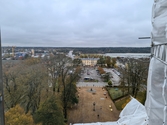 Vänersborgs kyrka. Utsikt över staden från kyrktornet