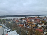 Vänersborgs kyrka. Utsikt över staden från kyrktornet