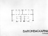 Lägenhetsplan i Baronbackarna, 1960-tal
