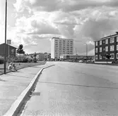 Barn vid vägkanten på Hjalmar Bergmans väg i Baronbackarna, 1960-tal