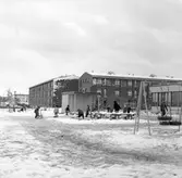 Lekplats vid daghem i Varberga, 1967