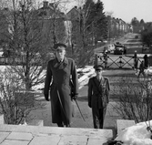 Överste Bjarne Natt och Dag när han 1955 anlände till T1 för att tillträda som chef.