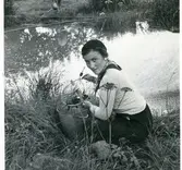 Björksta sn, Frögärde. 
Kräftfiske, 1936.