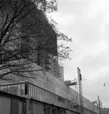 Byggställningar uppställda vid byggnation av Krämaren, 1960-tal